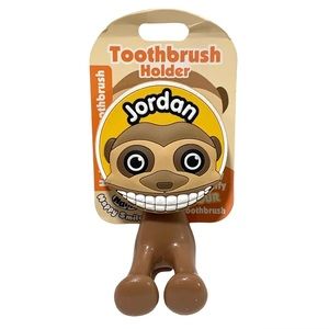 Happy Smiles Personalized Kids Toothbrush Holder Jordan Monkey